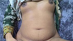 desi babe with big ass and natural tits twerks seductively in bedroom for lover