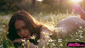 Petite Teen Bombshell Teases Pussy in Softcore Glory