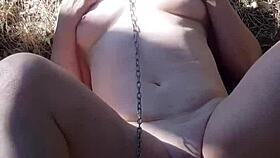 french housewife slave humiliated in garage then used outdoors in bondage
