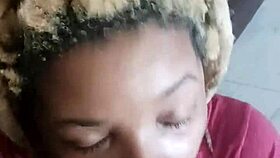 Ebony princess slurps deep on black cock in sloppy pov silence