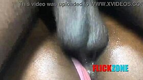 Young African beauty's wet pussy throbs to orgasm in close-up casting