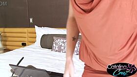 catalina cruz looks stunning in lingerie dress teasing for rough play