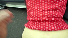 Public Agent Santa Helper Matty Mila Perez Sucks Big Dick Pov