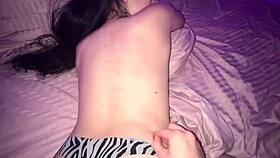 she was chilling in bed but damn i had to pound her pussy rough