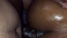 pretty oiled black ass takes deep anal pounding with sexy curves