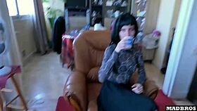 french goth babe gets roughly fucked doggystyle and anally all day