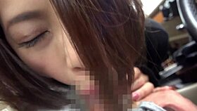 voyeur catches skinny japanese milf model flashing big natural tits outdoors twice