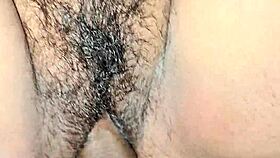 uhh my hairy indian housewife pussy gets filled with hot creampie closeup drip