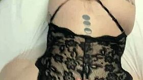 couple fingers latina's pussy with ass play