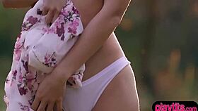 Petite Teen Bombshell Teases Pussy in Softcore Glory