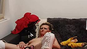 german milf sandra pumps swollen pussy eats food facefucked cum swallow