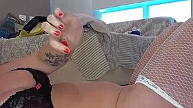 shoving dildo deep in my ass jerk with me baby