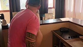 hey almost got caught eating my wife's hot friend in kitchen part 2