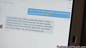 Two Cute Blonde Teens Lick Shaved Pussies On Sofa Hungrily