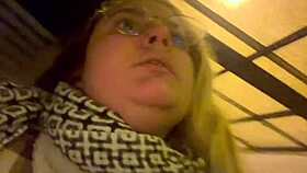 chubby amateur burps publicly in casual outdoor clip