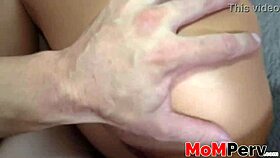 Busty Nikita Reznikova gets spoon fucked after sloppy blowjob