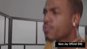 sara jay bounces her yoga tight pussy on that huge mazee cock like crazy