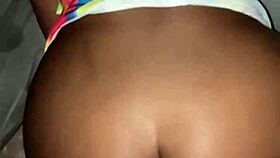 Big Booty Ebony Slut Sneaky Bathroom Creamy Backshots