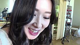 pretty japanese wife teases with deepthroat blowjob skills