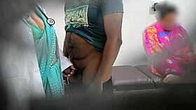 doctor sneaks handjob on patient while hot mommy watches 👀 group fun in hospital!