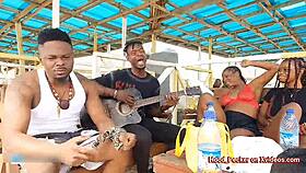 we hit the beach for ebony fun then i pounded her sexy small tits ass back home hard