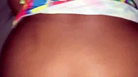 Big Booty Ebony Slut Sneaky Bathroom Creamy Backshots