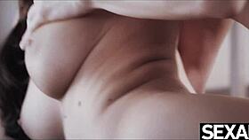 i watch her huge tits bounce wildly doggystyle pounding