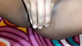 lonely horny indian girl stuffs banana in pussy