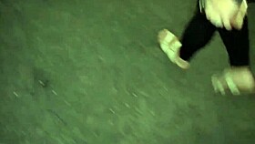 Licking wet spots in public outdoor wife compilation