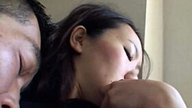 seductive asian vixen in stockings fishnets rides hard cock wildly