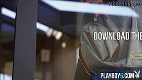 Victoria Antoinette's luscious chocolate body strips bare teasing every curve