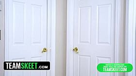 I lured best friend to bed for naughty creampie cheating pussy pounding