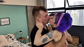 blonde milf and babe take big cock anal pounding together