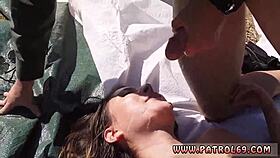 narrative straight girl gives blowjob before tight anal pounding for latina booty