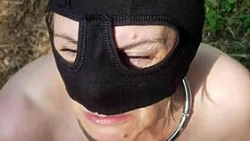 french housewife slave humiliated in garage then used outdoors in bondage