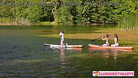 Three Juicy Shaved Teens Lick Pussy and Kiss at ClubSweethearts