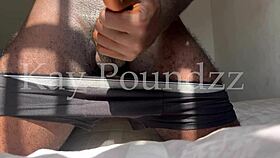 early morning solo session builds to explosive moaning cum climax