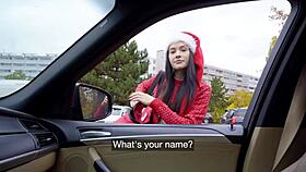 Public Agent Santa Helper Matty Mila Perez Sucks Big Dick Pov