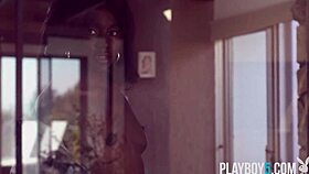 Victoria Antoinette's luscious chocolate body strips bare teasing every curve