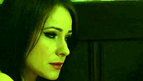 specific curvy lesbian slave kisses licks mistress nipples in sensual bondage play