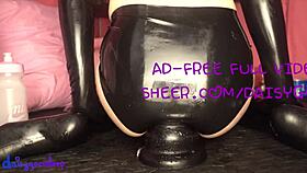 blonde plays with huge anal toys stretching fun