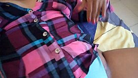 in the dimly lit bedroom the amateur latina with huge tits spreads wide for a deep creampie while moaning for more cocks to stretch her dripping pussy