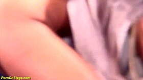 skinny babe, ready for rough monster cock bang on public stage?