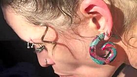 Busty Pierced Hooker Fucked Outdoors Begs Massive Facial!