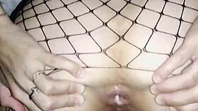 hammering skinny milf pussy in bathroom then savage bed anal