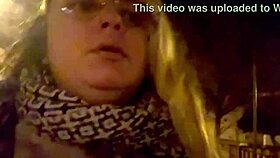 chubby amateur burps publicly in casual outdoor clip