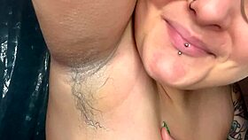 Sweaty Armpits Dripping with Thick Creamy Load