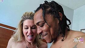 Hotwife swaps cum after wild threesome creampie action