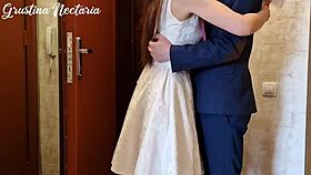 right after the wedding we hit the bed for intense homemade doggystyle pounding