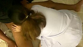 check me banging hot thai nurse's wet pussy begging creampie